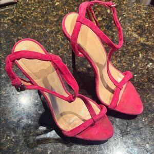 Elegant Pink Strappy Heels Size 7.5  HIGH Heel